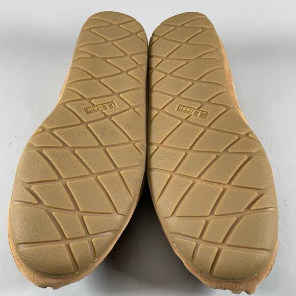 LL Bean Mens Size 13 Slip On Brown Suede Wicked Shearling Lined Moccasin Slipper - Picture 4 of 9